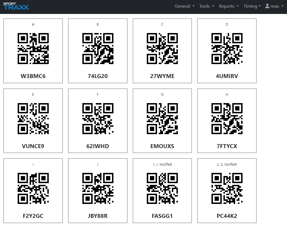 Keys QR Codes Page